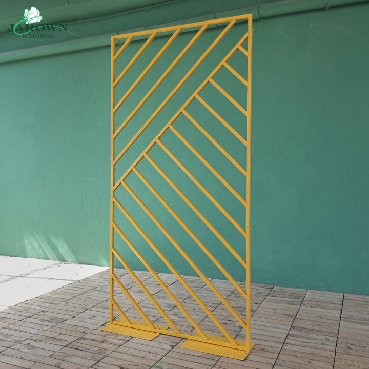 Gold Paint Rectangle with Diagonal Stripes Stand