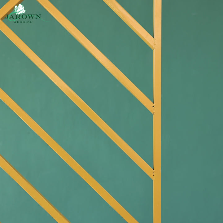 Gold Paint Rectangle with Diagonal Stripes Stand