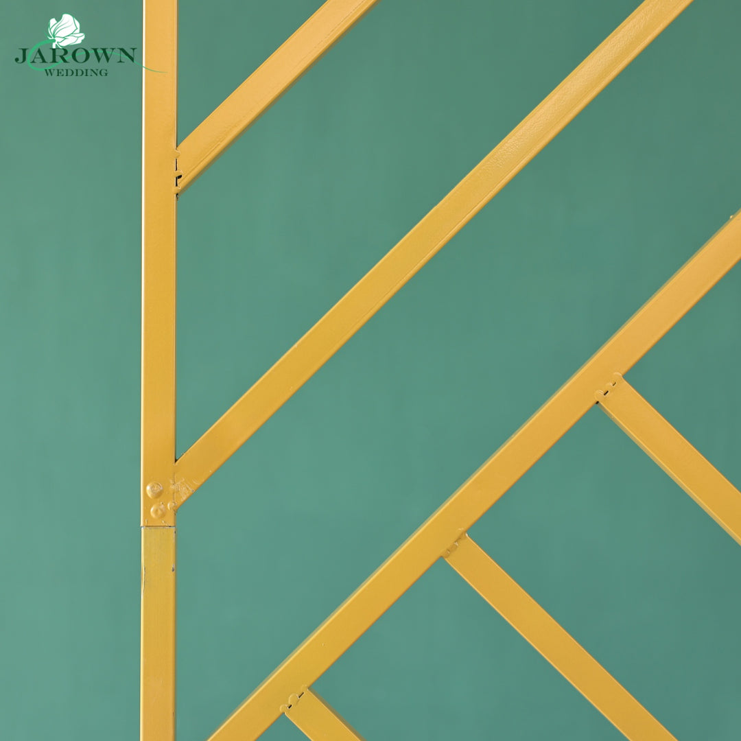 Gold Paint Rectangle with Diagonal Stripes Stand