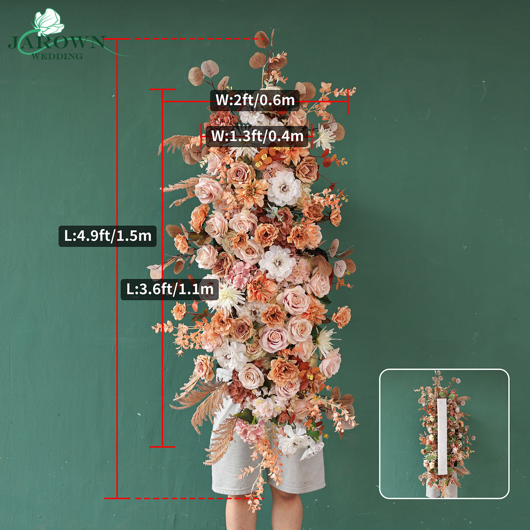 Backdrop Flower in Beige/Brown/White