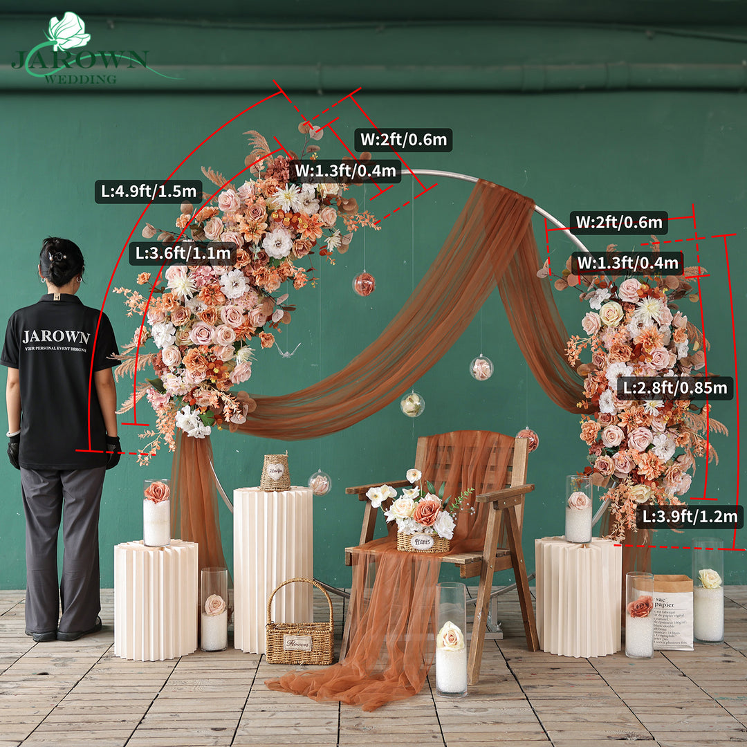 Backdrop Flower in Beige/Brown/White