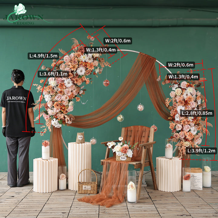 Backdrop Flower in Beige/Brown/White