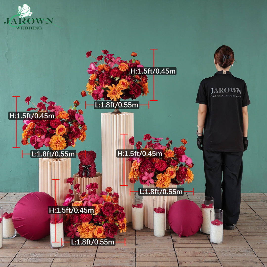 Aisle&Centerpiece in Red/Orange