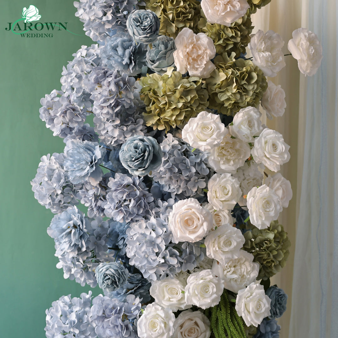 Backdrop Flowers in Blue/Green/White