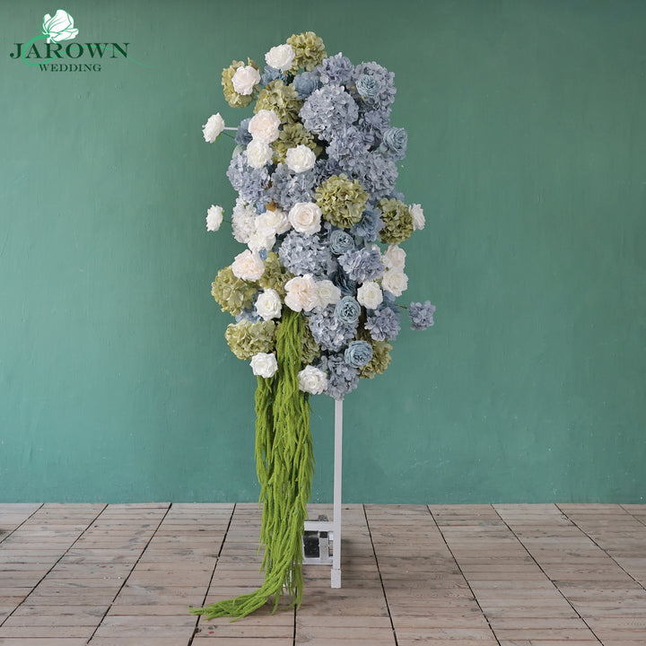 Backdrop Flowers in Blue/Green/White