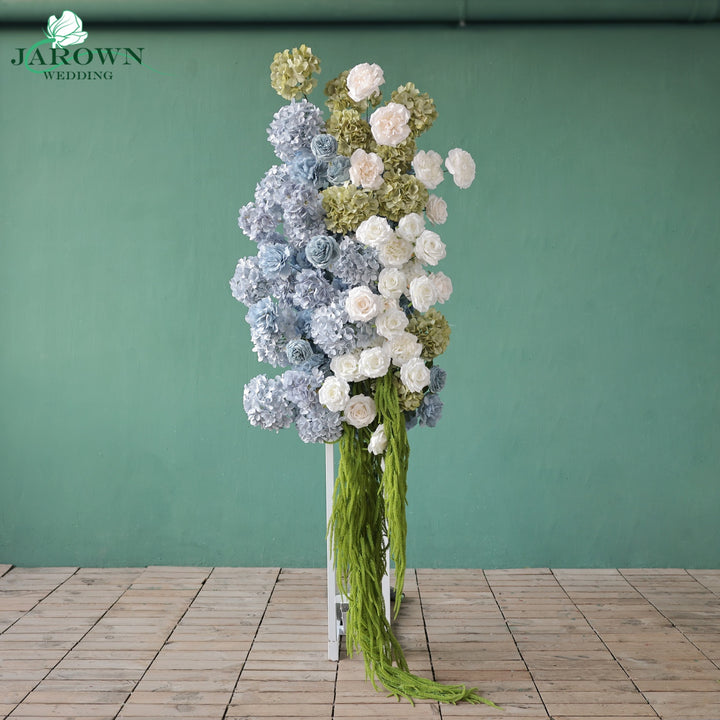 Backdrop Flowers in Blue/Green/White