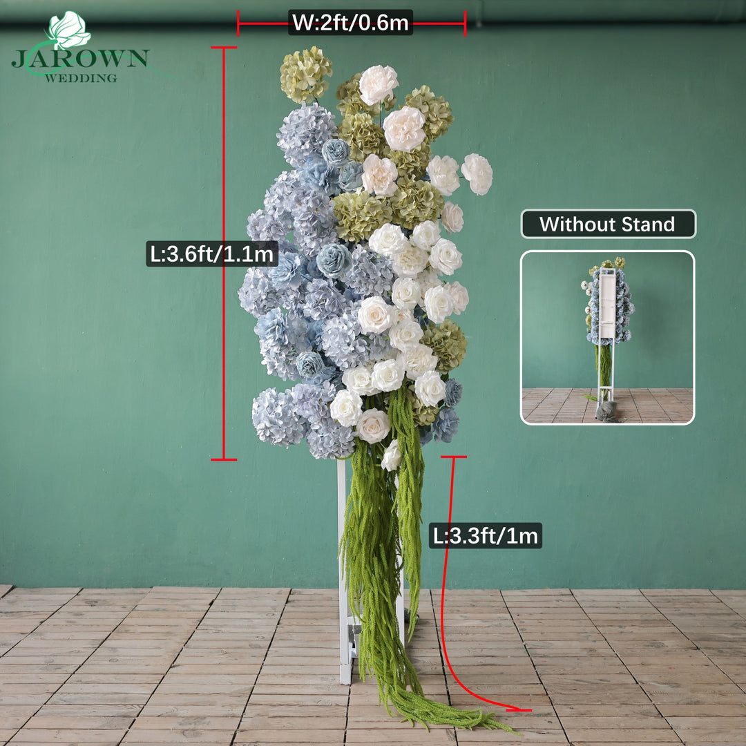 Backdrop Flowers in Blue/Green/White