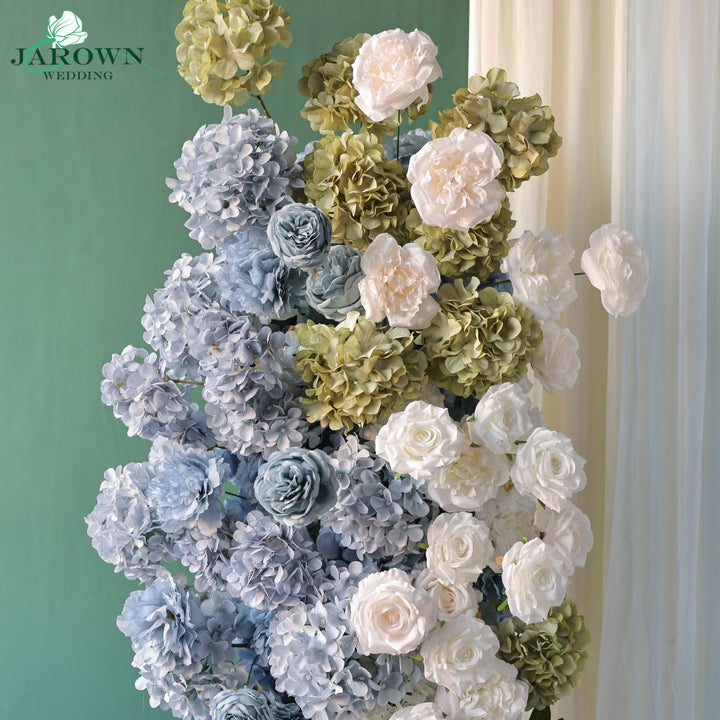 Backdrop Flowers in Blue/Green/White