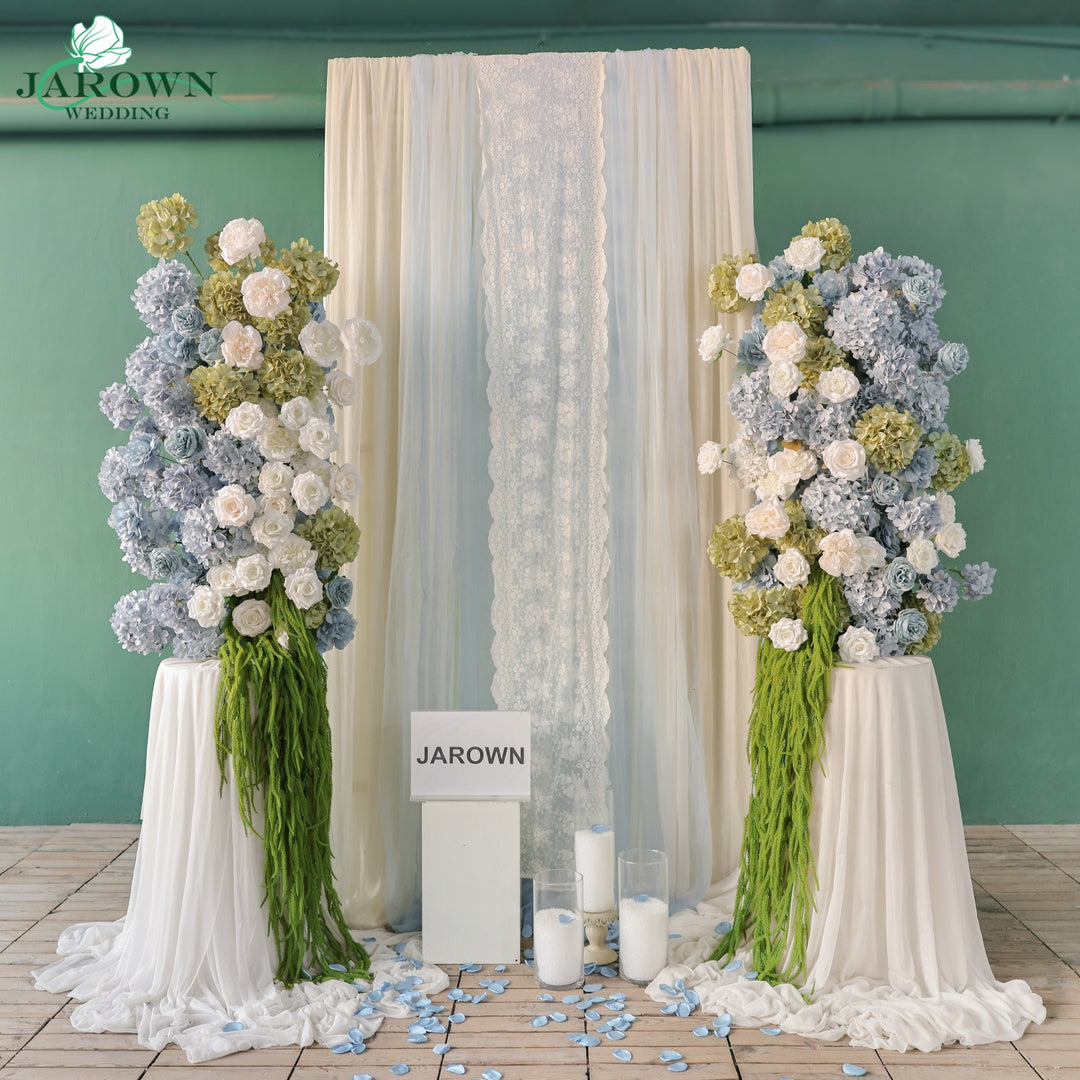 Backdrop Flowers in Blue/Green/White