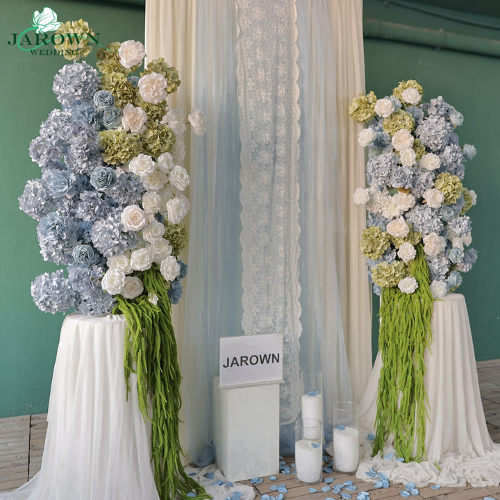 Backdrop Flowers in Blue/Green/White