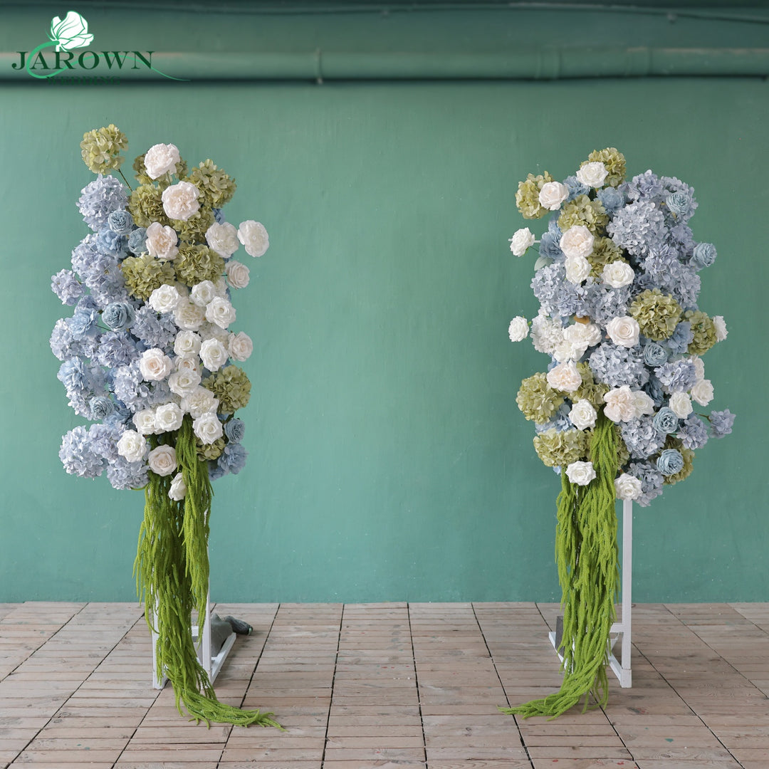 Backdrop Flowers in Blue/Green/White