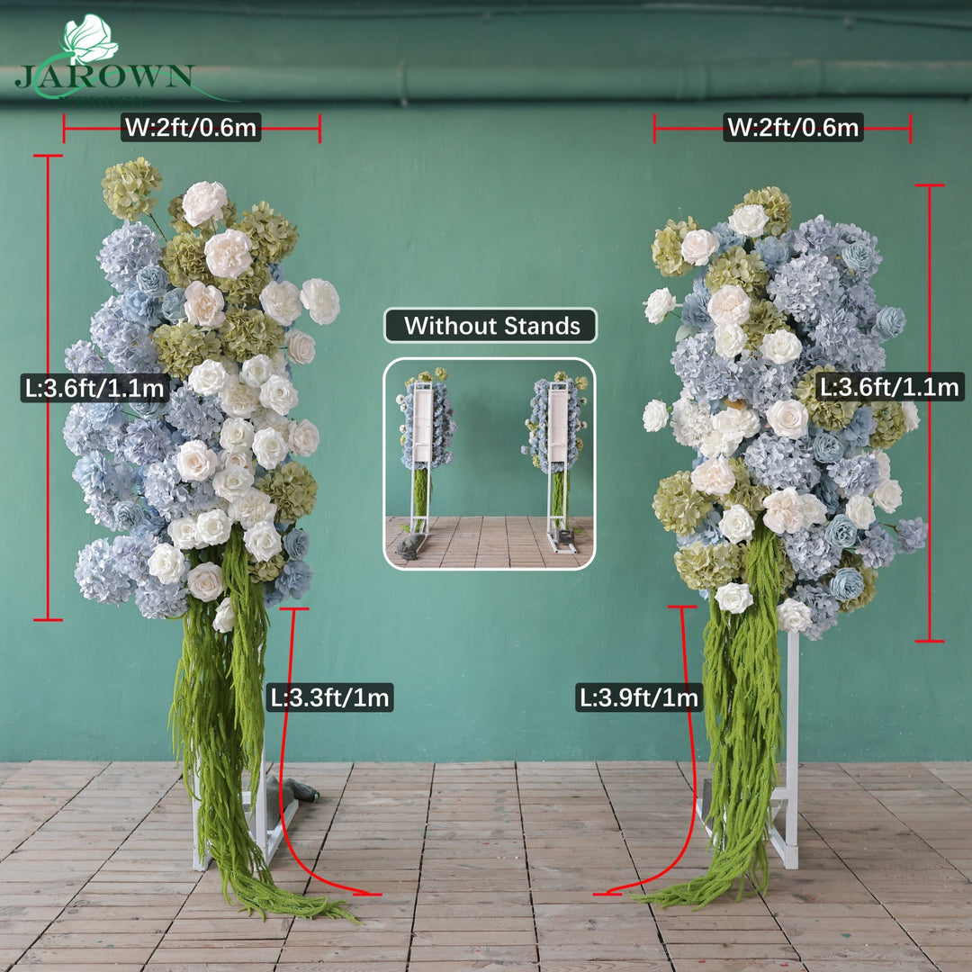 Backdrop Flowers in Blue/Green/White