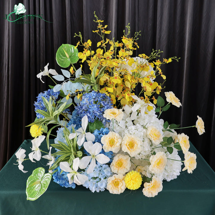 Aisle & Backdrop Flower in Blue/Yellow/White