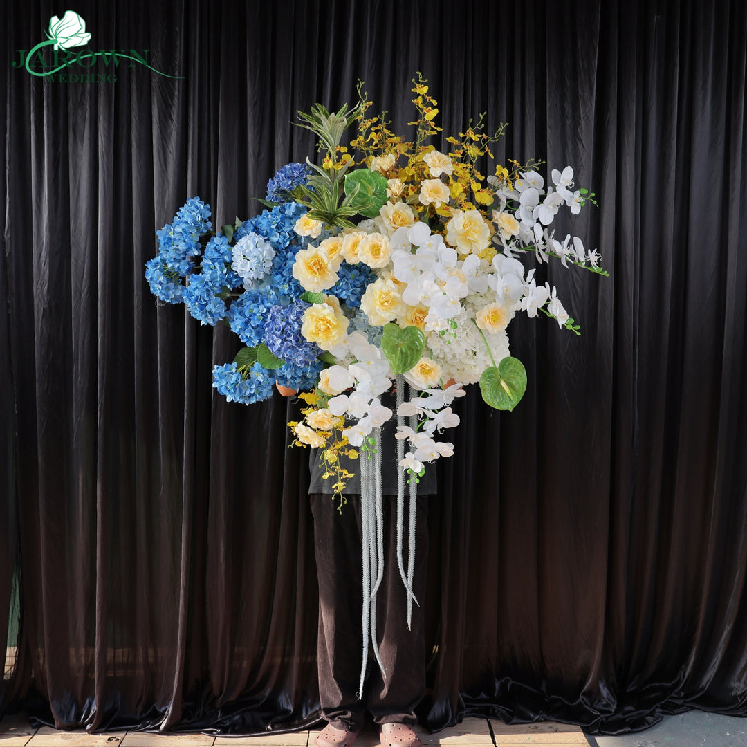 Aisle & Backdrop Flower in Blue/Yellow/White