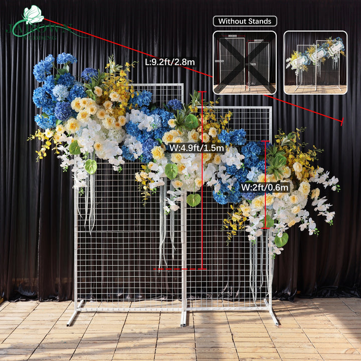Aisle & Backdrop Flower in Blue/Yellow/White