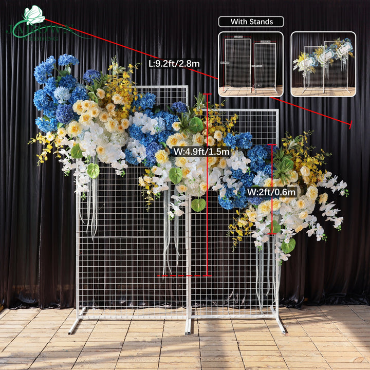 Aisle & Backdrop Flower in Blue/Yellow/White