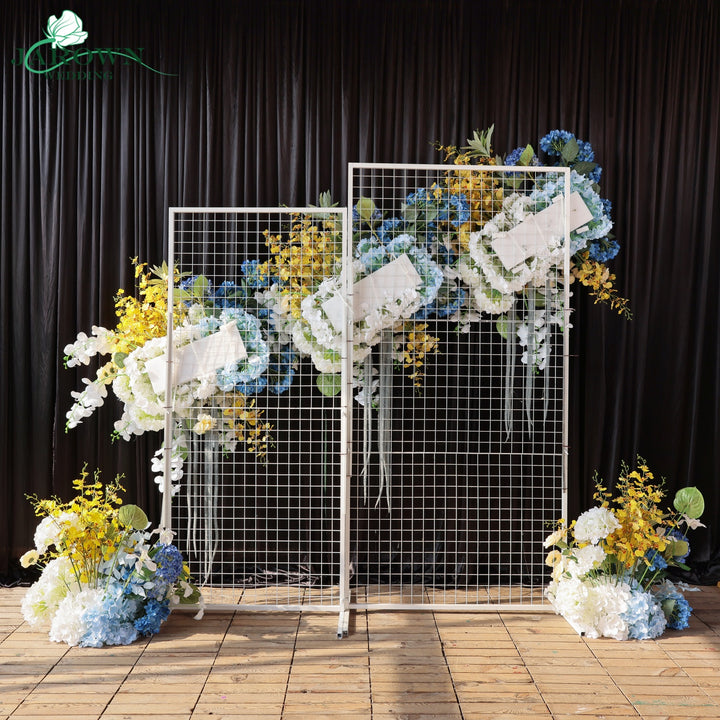 Aisle & Backdrop Flower in Blue/Yellow/White