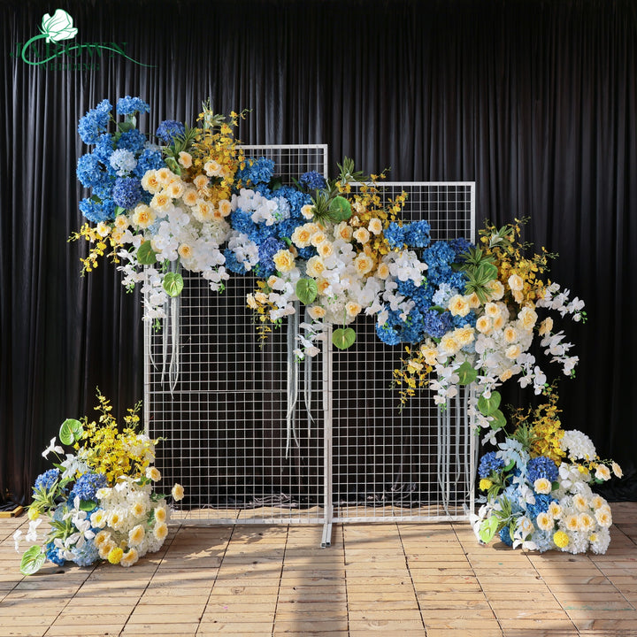 Aisle & Backdrop Flower in Blue/Yellow/White