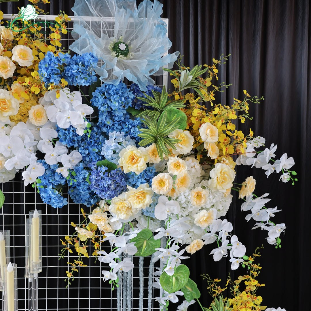 Aisle & Backdrop Flower in Blue/Yellow/White