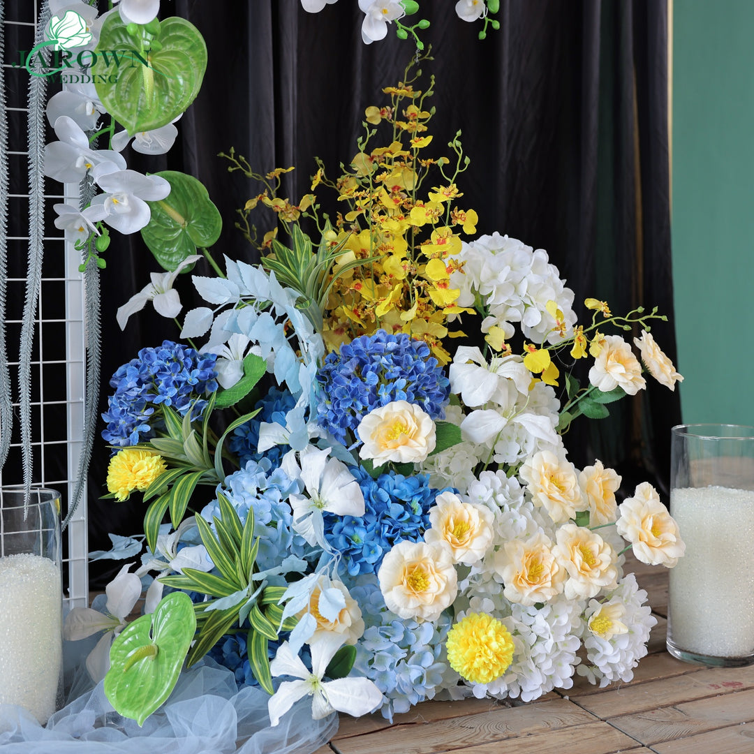 Aisle & Backdrop Flower in Blue/Yellow/White
