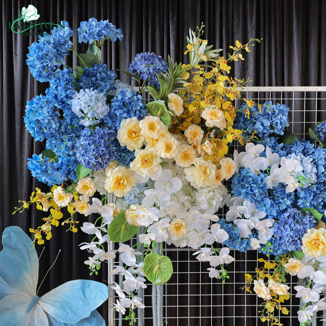 Aisle & Backdrop Flower in Blue/Yellow/White