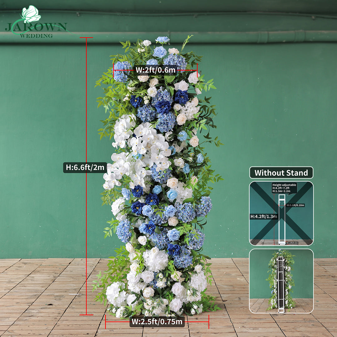 Aisle &amp; Backdrop Flower in Blue/White/Green