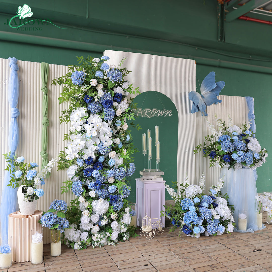 Aisle &amp; Backdrop Flower in Blue/White/Green