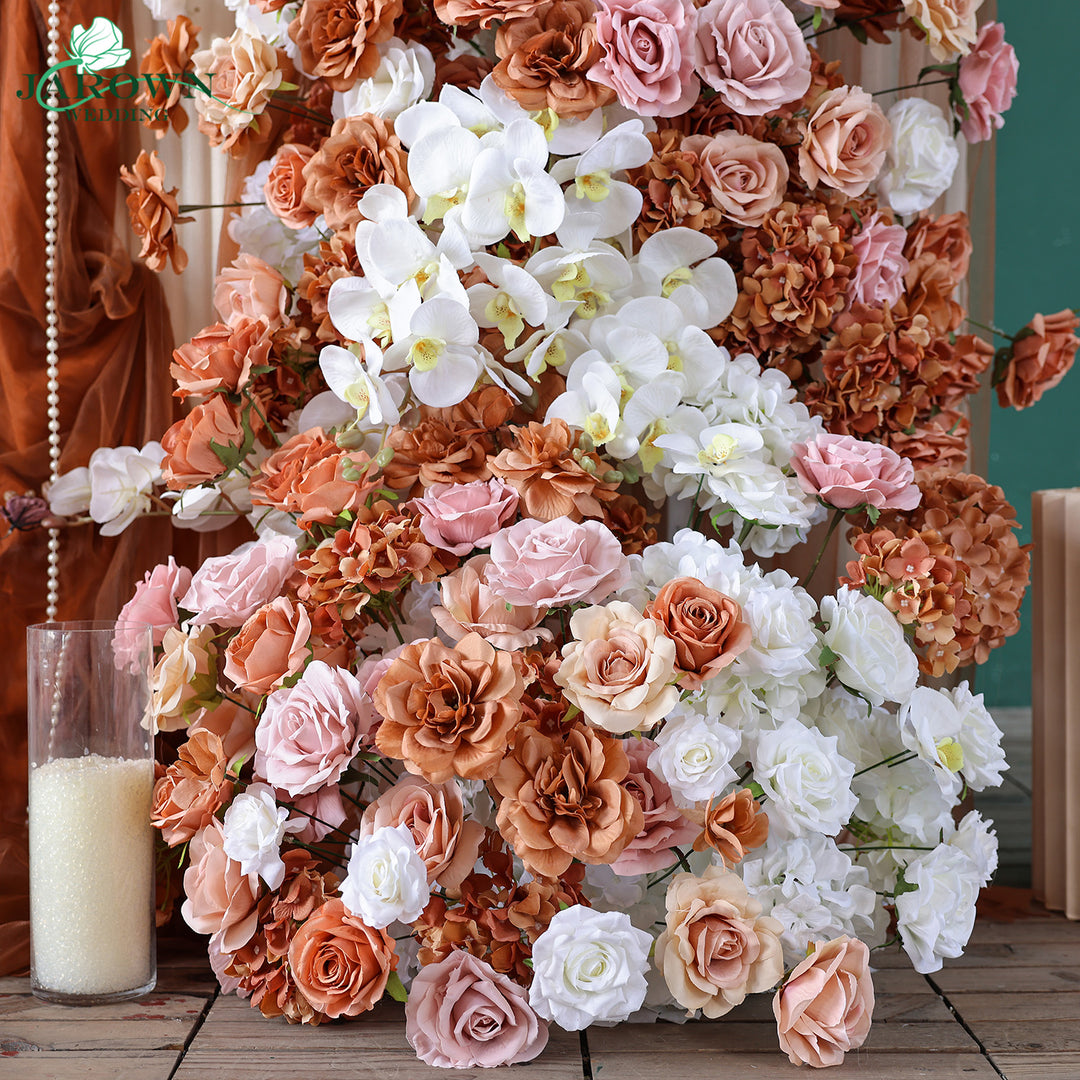 Aisle & Backdrop Flower in Brown/White/Pink