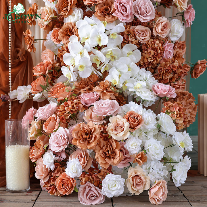 Aisle & Backdrop Flower in Brown/White/Pink