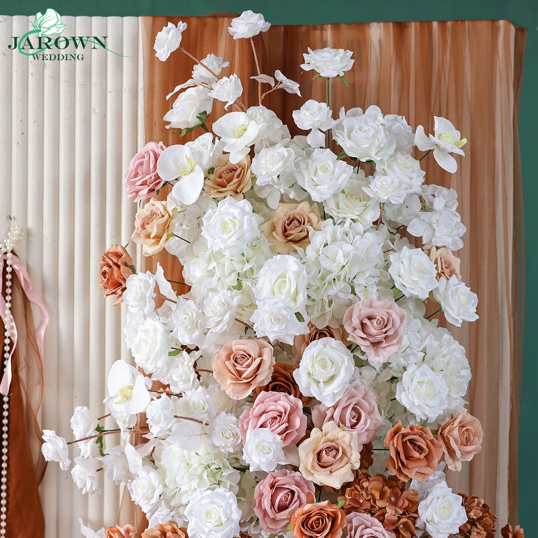 Aisle & Backdrop Flower in Brown/White/Pink