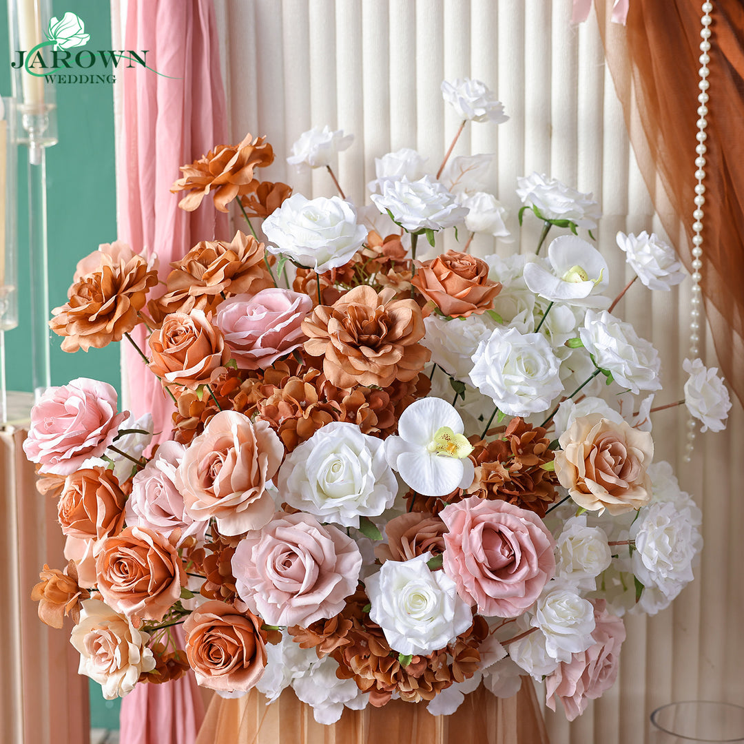 Aisle & Backdrop Flower in Brown/White/Pink