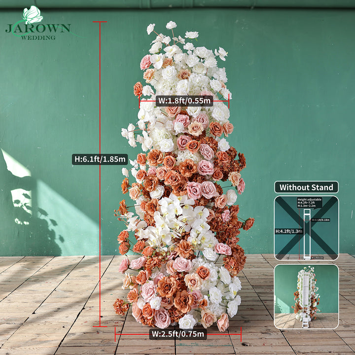 Aisle & Backdrop Flower in Brown/White/Pink