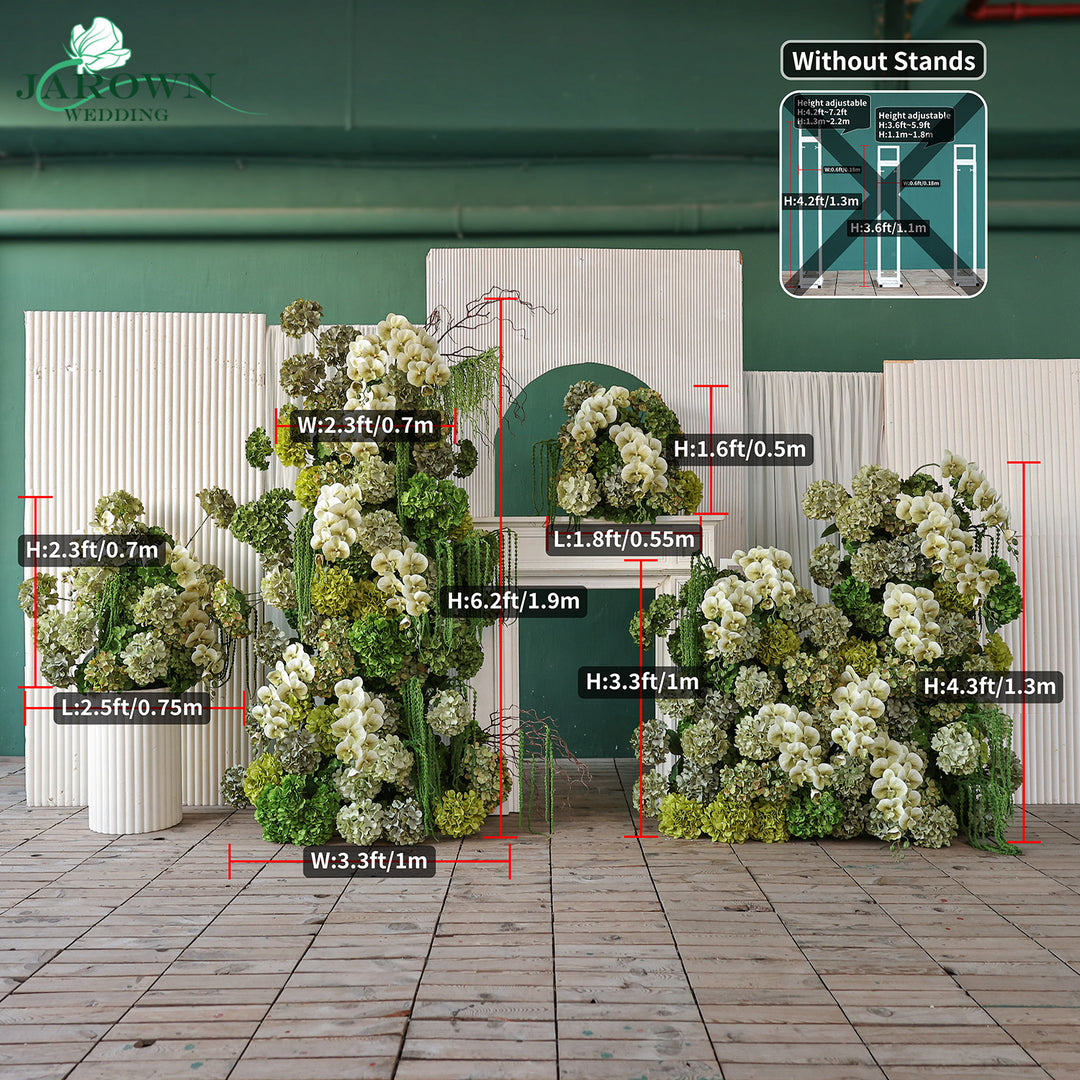 Aisle & Backdrop Flower in Green