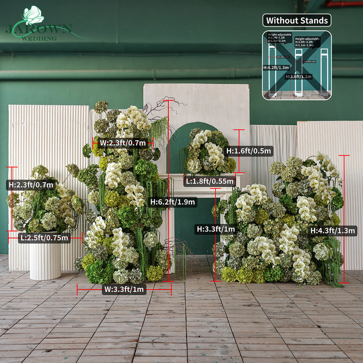 Aisle & Backdrop Flower in Green