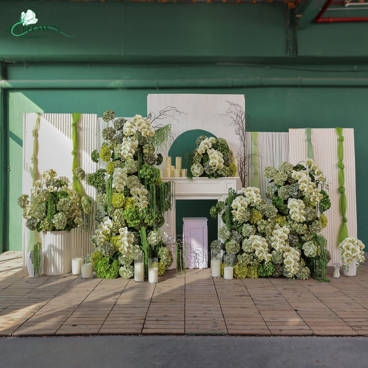 Aisle & Backdrop Flower in Green