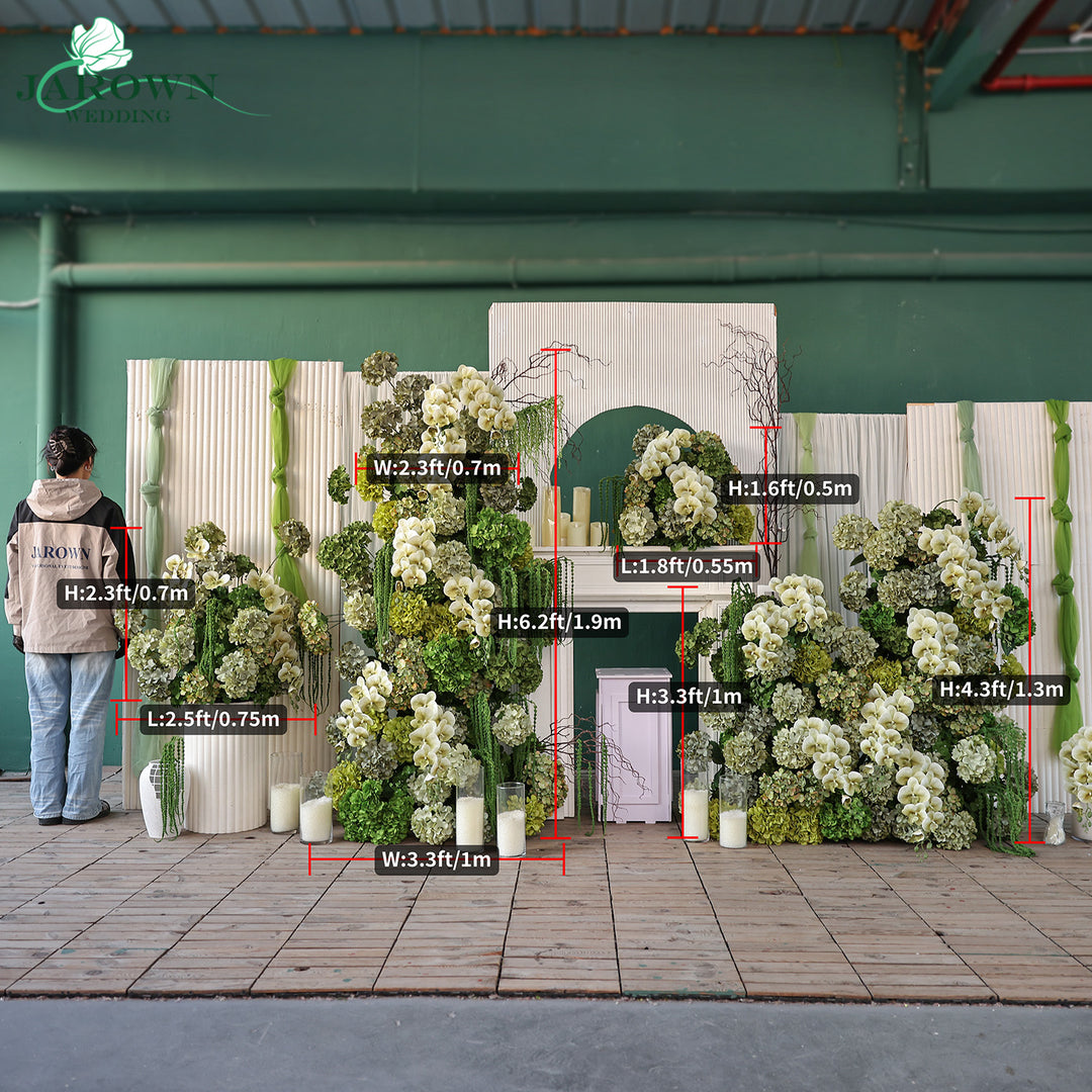 Aisle & Backdrop Flower in Green