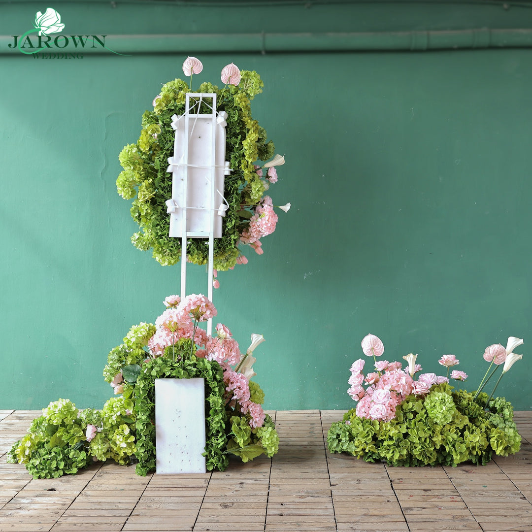 Aisle & Backdrop Flower in Green/Pink