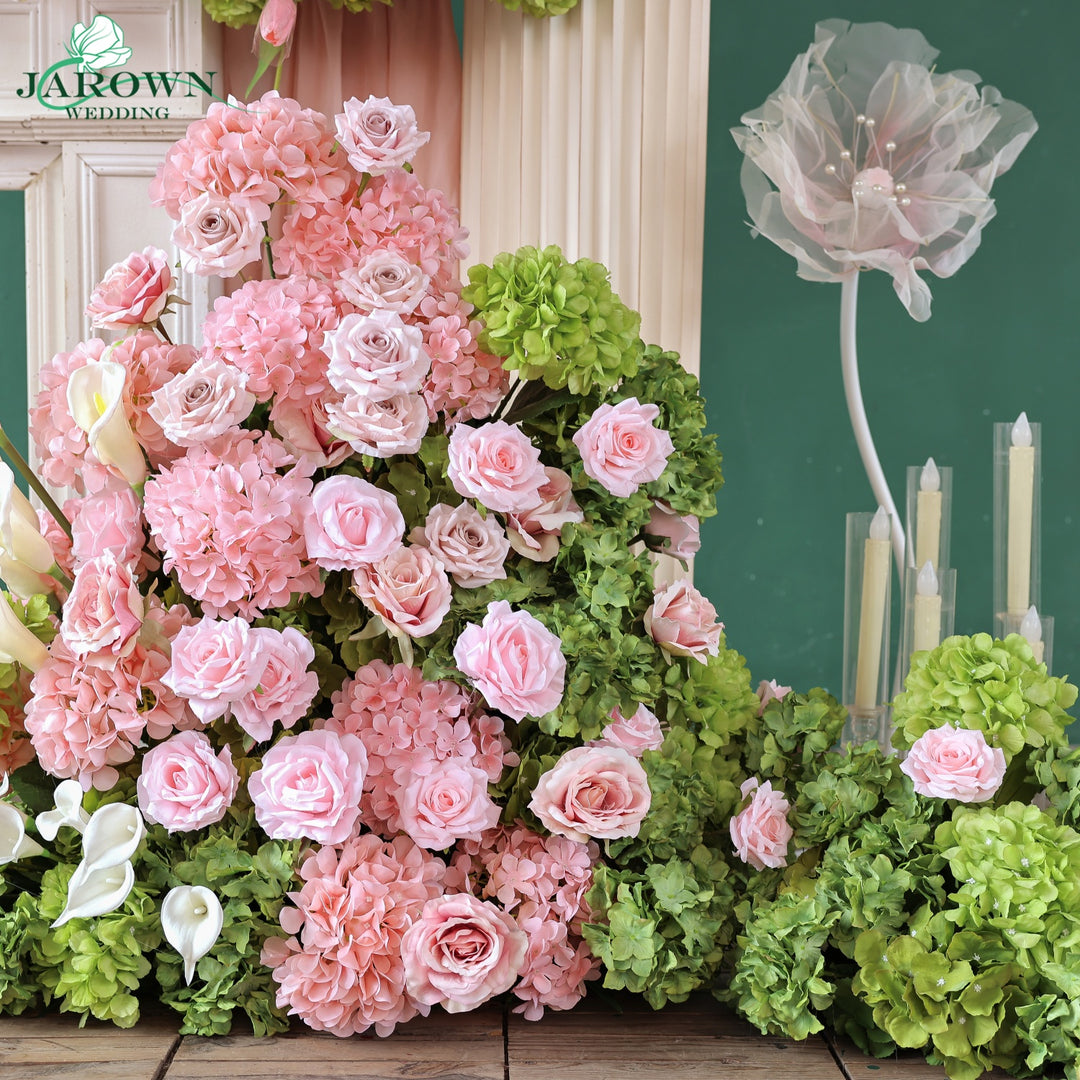 Aisle & Backdrop Flower in Green/Pink