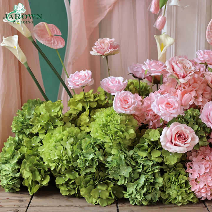Aisle & Backdrop Flower in Green/Pink