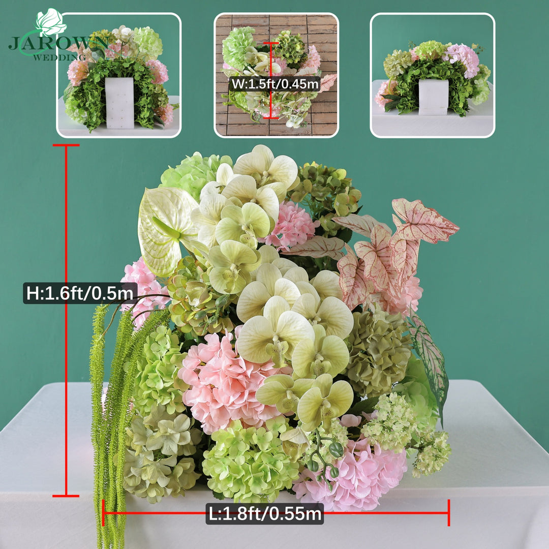 Aisle & Backdrop Flower in Green/Pink
