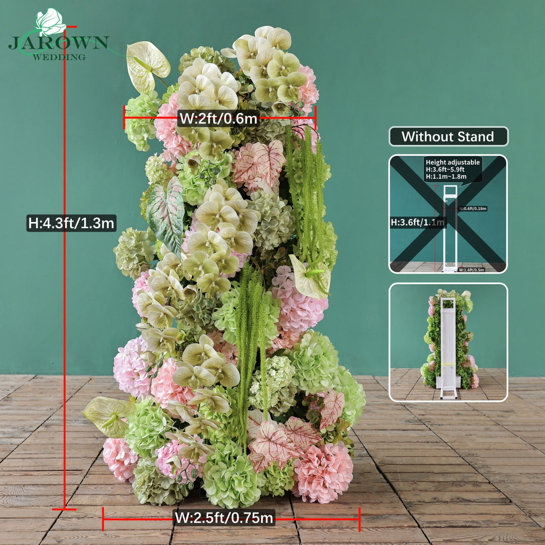 Aisle & Backdrop Flower in Green/Pink