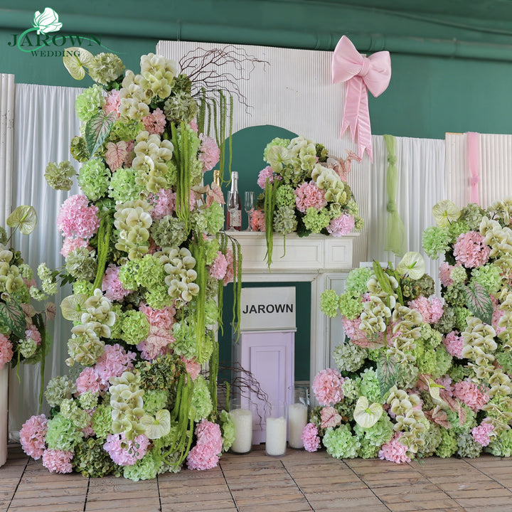 Aisle & Backdrop Flower in Green/Pink
