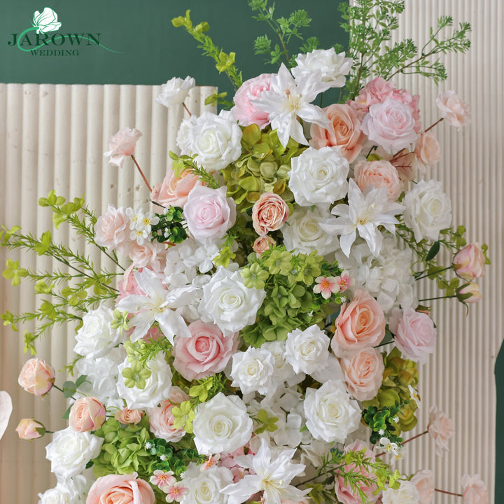 Aisle & Backdrop Flower in Green/White/Pink