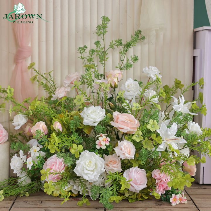 Aisle & Backdrop Flower in Green/White/Pink