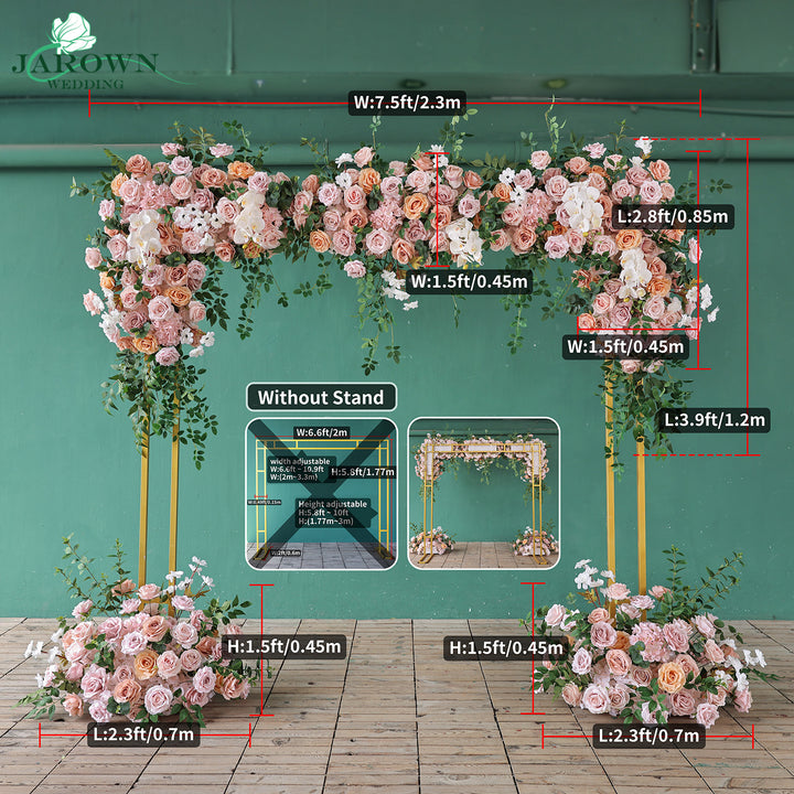 Aisle & Backdrop Flower in Pink/White/Green