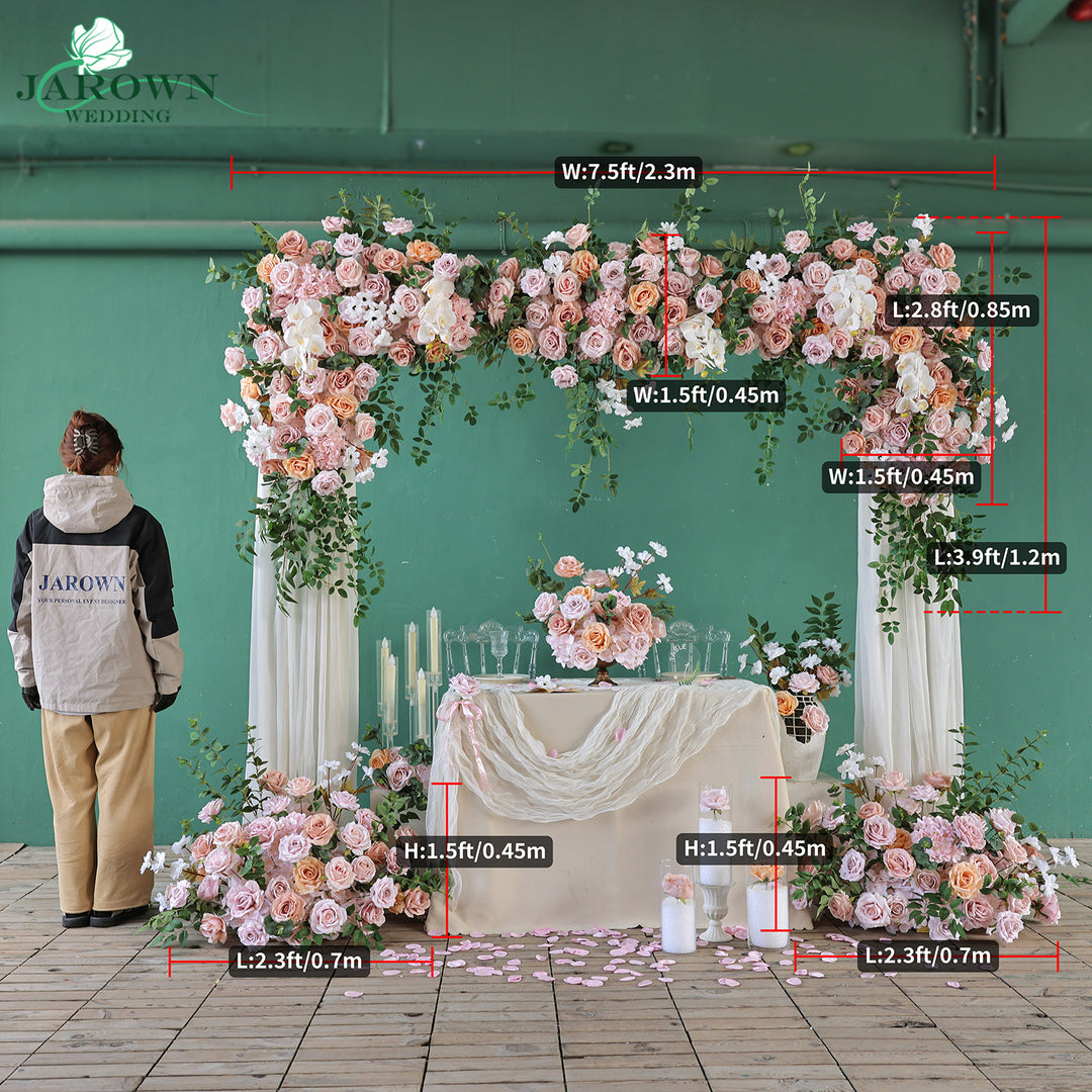 Aisle & Backdrop Flower in Pink/White/Green