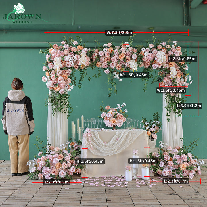 Aisle & Backdrop Flower in Pink/White/Green