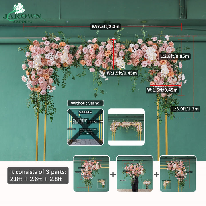Aisle & Backdrop Flower in Pink/White/Green