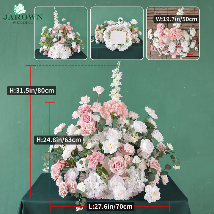 Aisle & Backdrop Flower in Pink/White/Green