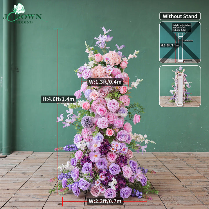 Aisle & Backdrop Flower in Purple/Pink/Green